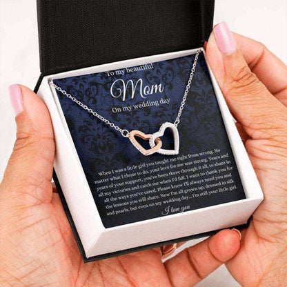 Mom Necklace, To Mom On My Wedding Day Necklace Gift From Daughter, Mother Of The Bride Gift From Bride Gifts For Daughter Rakva