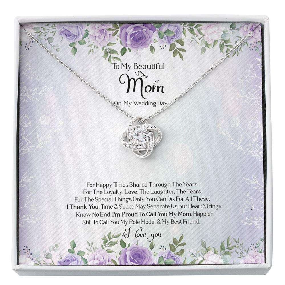 Mom Necklace, To Mom On My Wedding Day Necklace, Mother Of The Bride Gift From Daughter, Bride Custom Necklace Gifts For Daughter Rakva