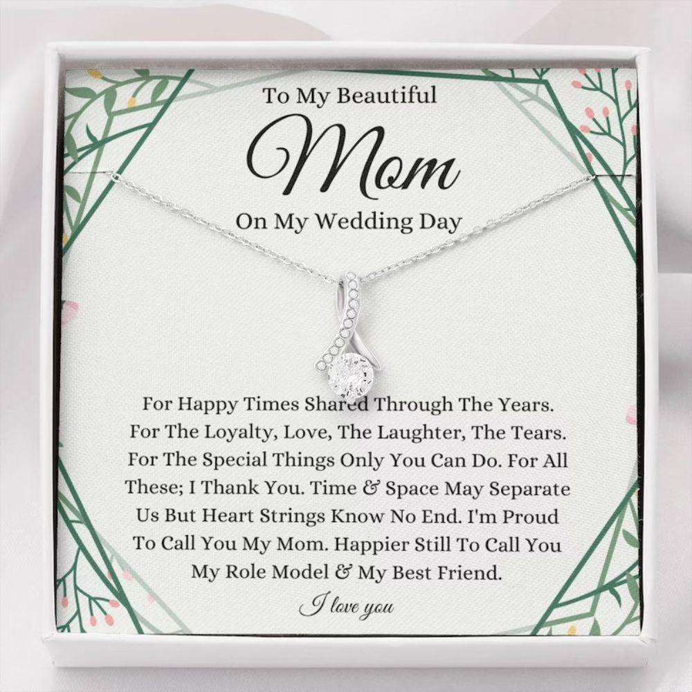 Mom Necklace, To Mom On My Wedding Day Necklace, Mother Of The Bride Gift From Daughter, Bride Gifts For Daughter Rakva