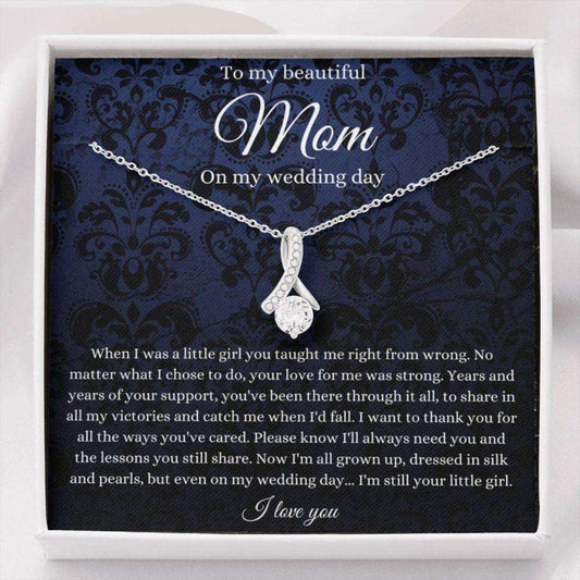 Mom Necklace, To Mom On My Wedding Day Necklace, Mother Of The Bride Gift From Daughter, Bride Gifts For Daughter Rakva