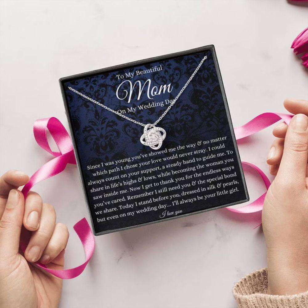 Mom Necklace, To Mom On My Wedding Day Necklace, Mother Of The Bride Gift From Daughter Gifts For Daughter Rakva