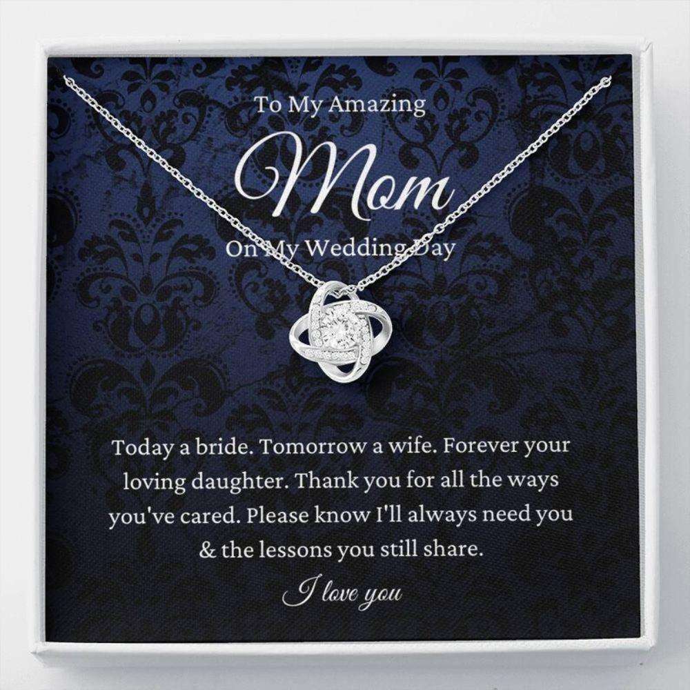 Mom Necklace, To Mother Of The Bride Gift Necklace From Daughter, Gift For Mom From Bride Wedding Gifts For Daughter Rakva