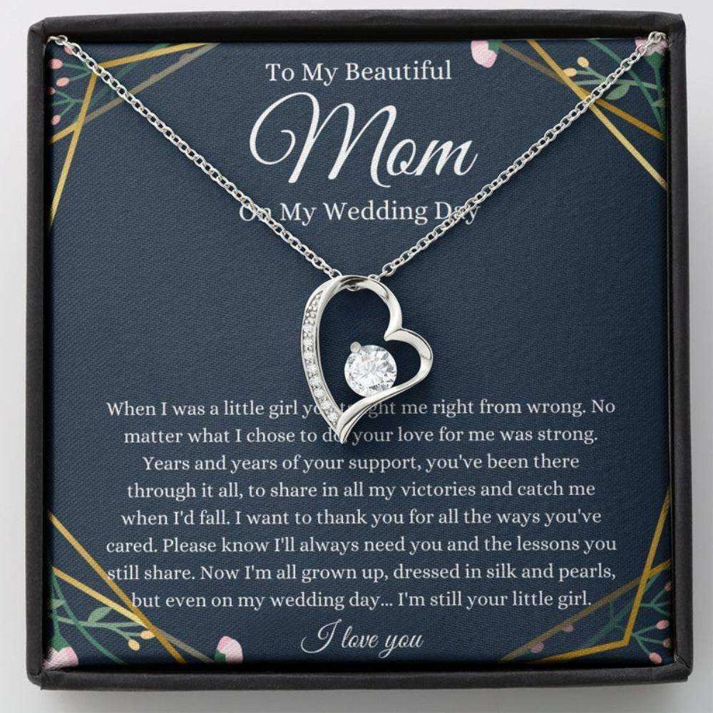 Mom Necklace, To Mother Of The Bride Gift Necklace From Daughter, Gift For Mom From Bride Wedding Gifts For Daughter Rakva