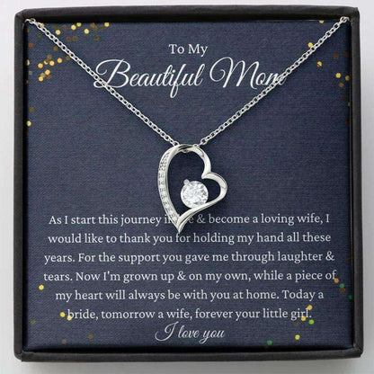 Mom Necklace, To Mother On Wedding Day Necklace Gift From Daughter, Mother Of The Bride Gift From Bride Gifts For Daughter Rakva