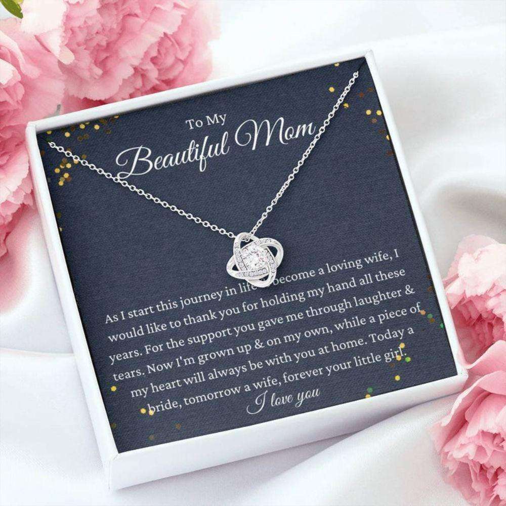 Mom Necklace, To Mother On Wedding Day Necklace Gift From Daughter, Mother Of The Bride Gift From Bride Gifts For Daughter Rakva