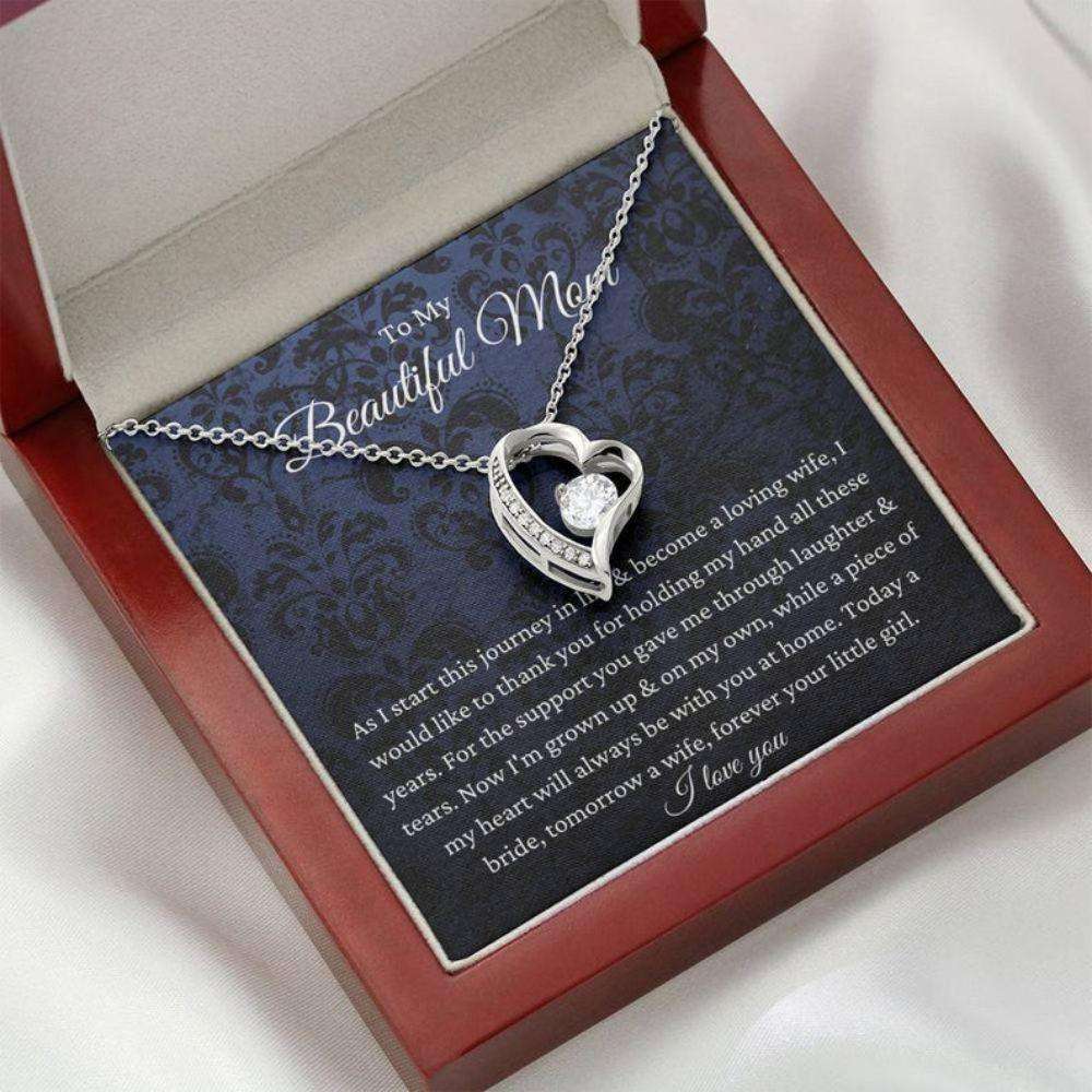 Mom Necklace, To Mother On Wedding Day Necklace Gift From Daughter, Mother Of The Bride Gift From Bride Gifts For Daughter Rakva