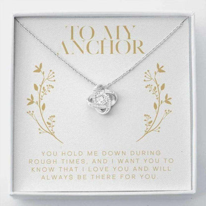 Mom Necklace, To My Anchor I Love You And Will Always Be There For You, Love Knot Necklace Gift For Her, Mother’S Day Necklace Gift Gifts for Mother (Mom) Rakva