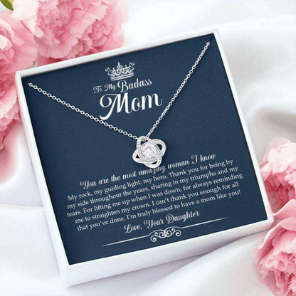 Mom Necklace, To My Badass Mom Necklace “ Funny Gift For Mom On Mother’S Day Gifts for Mother (Mom) Rakva