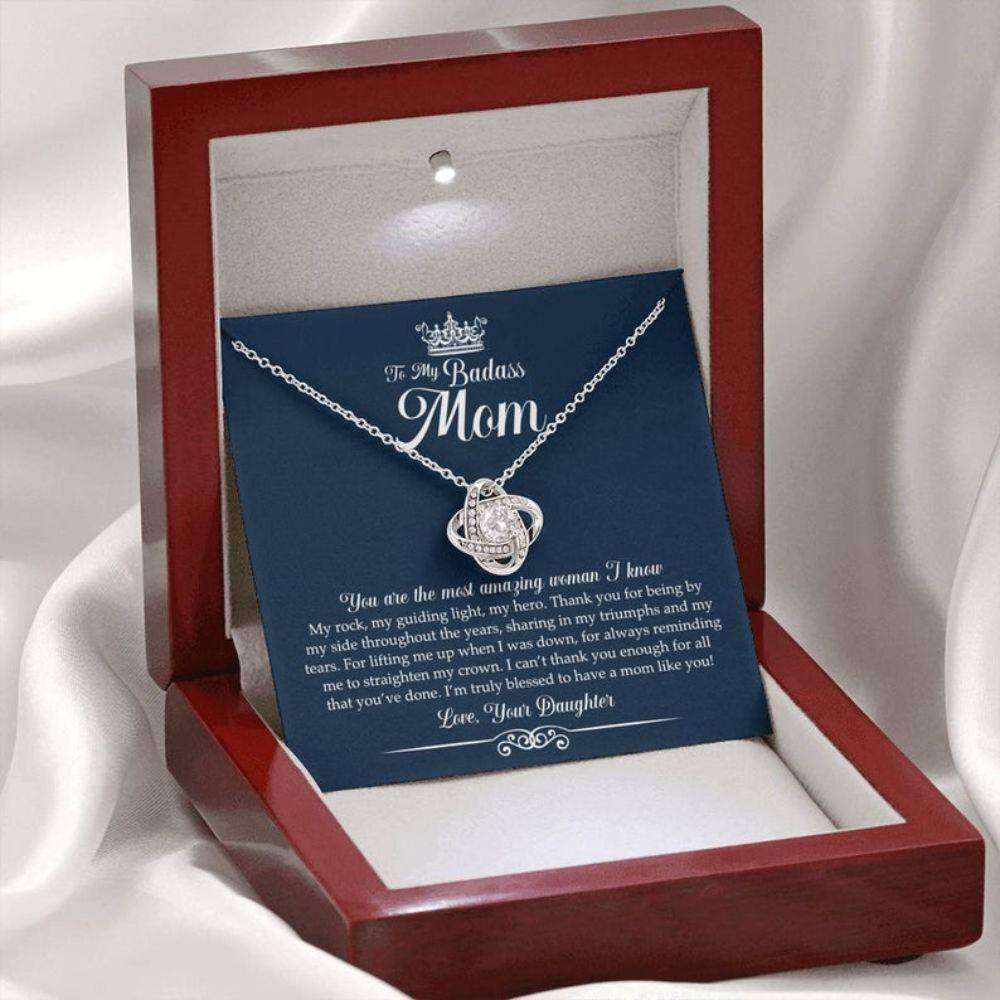 Mom Necklace, To My Badass Mom Necklace “ Funny Gift For Mom On Mother’S Day Gifts for Mother (Mom) Rakva