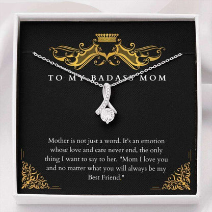 Mom Necklace, To My Badass Mom Necklace, Gift For Mom Birthday Christmas Gifts for Mother (Mom) Rakva