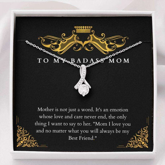 Mom Necklace, To My Badass Mom Necklace, Gift For Mom Birthday Christmas Gifts for Mother (Mom) Rakva