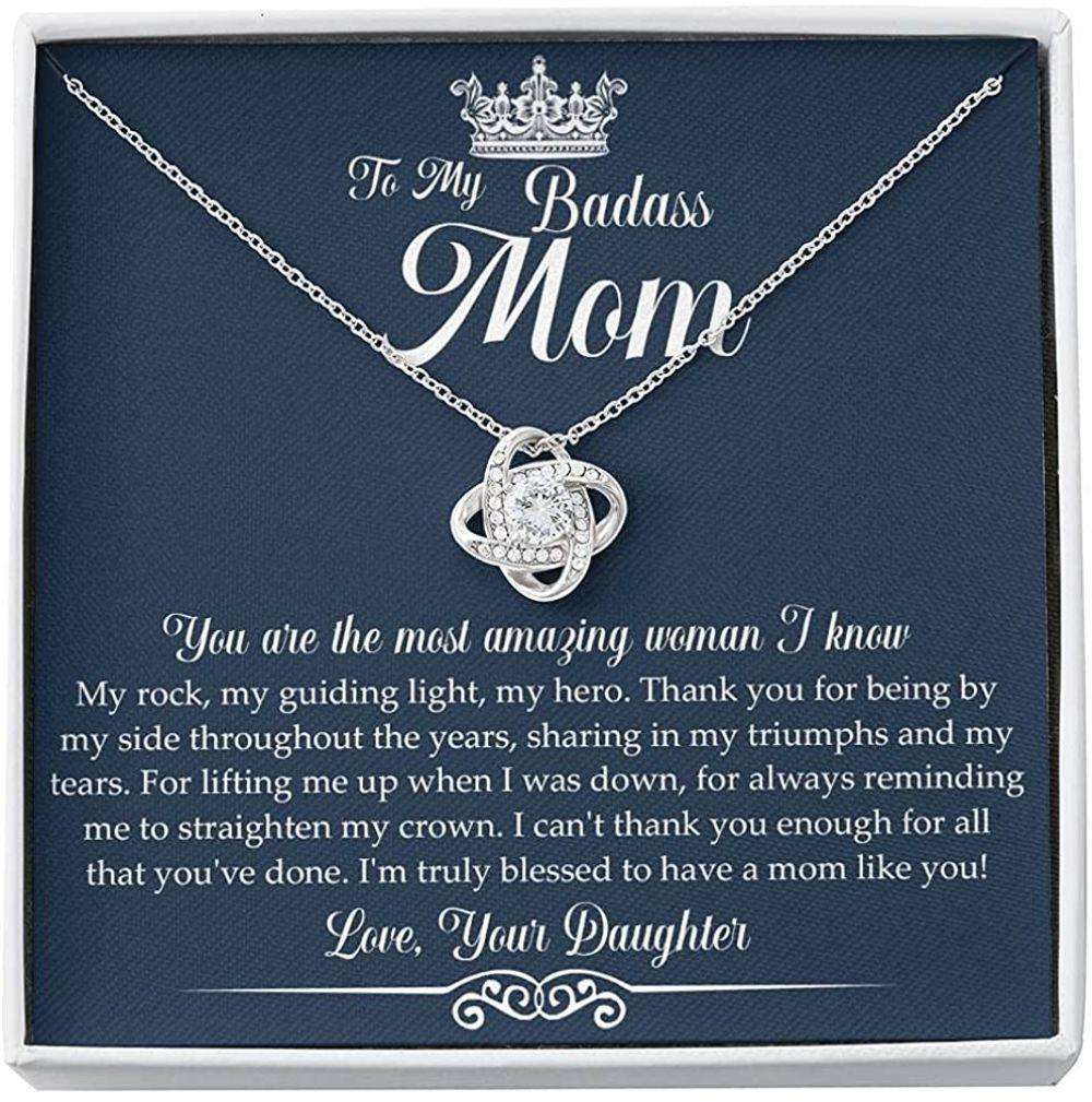 Mom Necklace, To My Badass Mom Necklace Gift “ Mother?S Day Gift From Daughter Gifts For Daughter Rakva