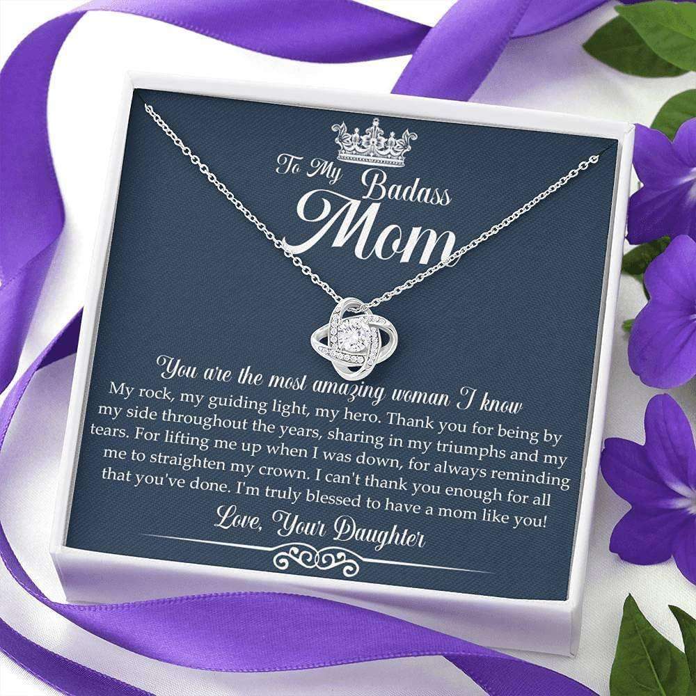 Mom Necklace, To My Badass Mom Necklace Gift “ Mother?S Day Gift From Daughter Gifts For Daughter Rakva