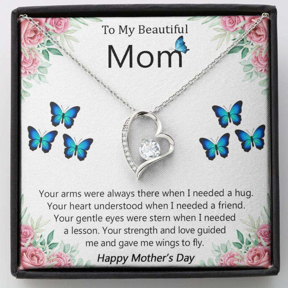 Mom Necklace, To My Beatiful Mom Necklace Mother’S Day Butterfly Gift, Gift For Mom Gifts for Mother (Mom) Rakva