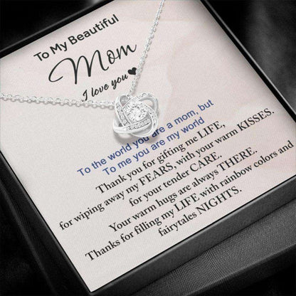 Mom Necklace, To My Beautiful Mom Necklace, Best Gifts For Mom On Mothers Day, Mom Birthday Necklace From Daughter, Mom And Daughter Gifts For Daughter Rakva