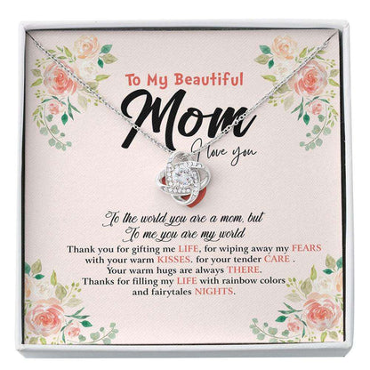 Mom Necklace, To My Beautiful Mom Necklace, Gifts For Mom On Mothers Day, Mom And Daughter Necklace, Mom Custom Necklace Gifts For Daughter Rakva