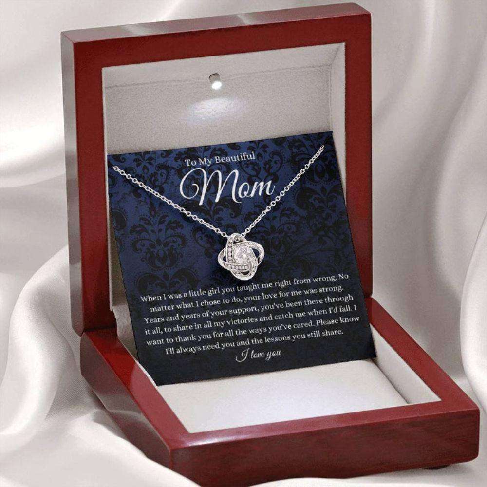 Mom Necklace, To My Beautiful Mom Necklace, Mother’S Day Gift For Mom From Daughter, Thank You Mom Gifts For Daughter Rakva