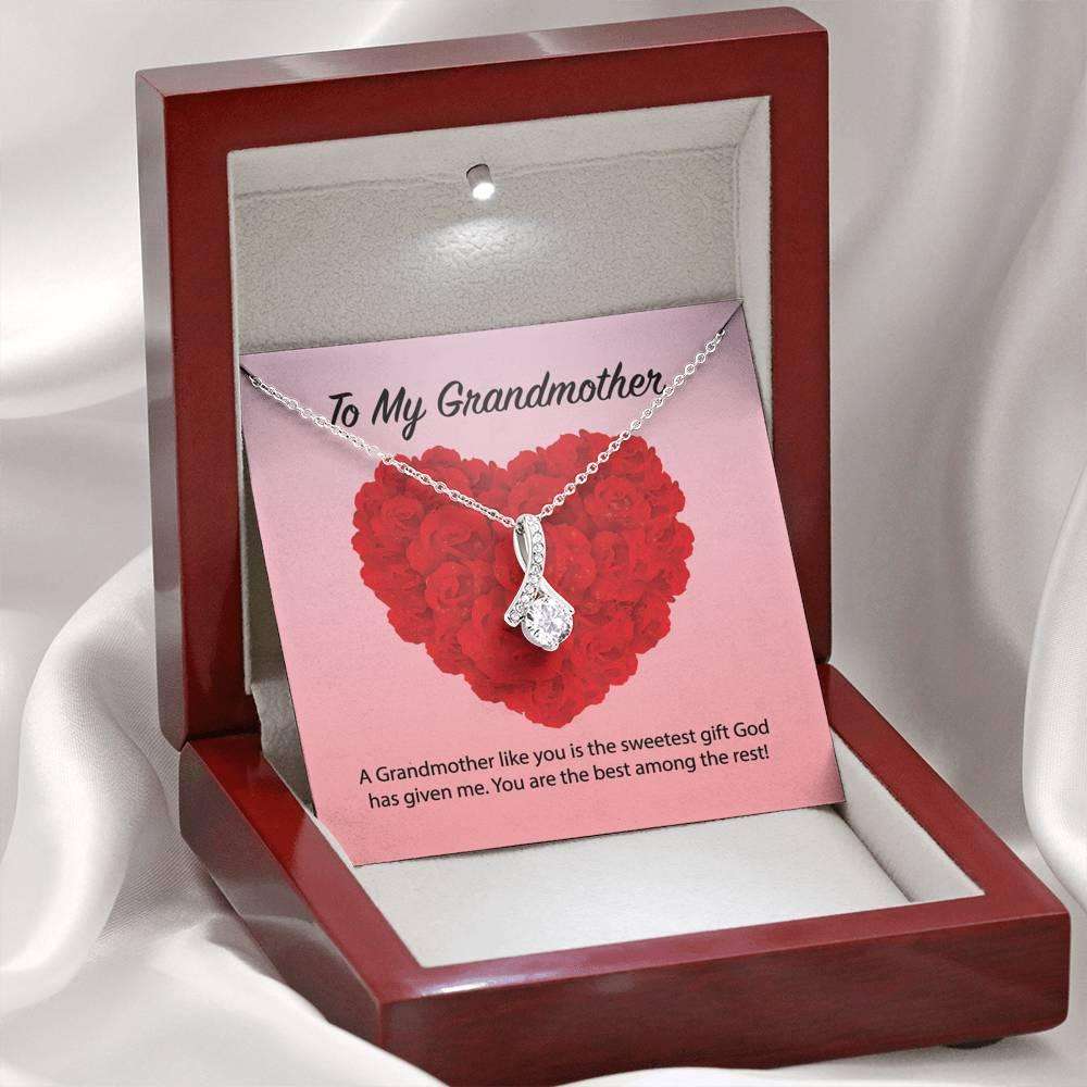 Mom Necklace, To My Grandmother Alluring Beauty Necklace Gifts for Mother (Mom) Rakva