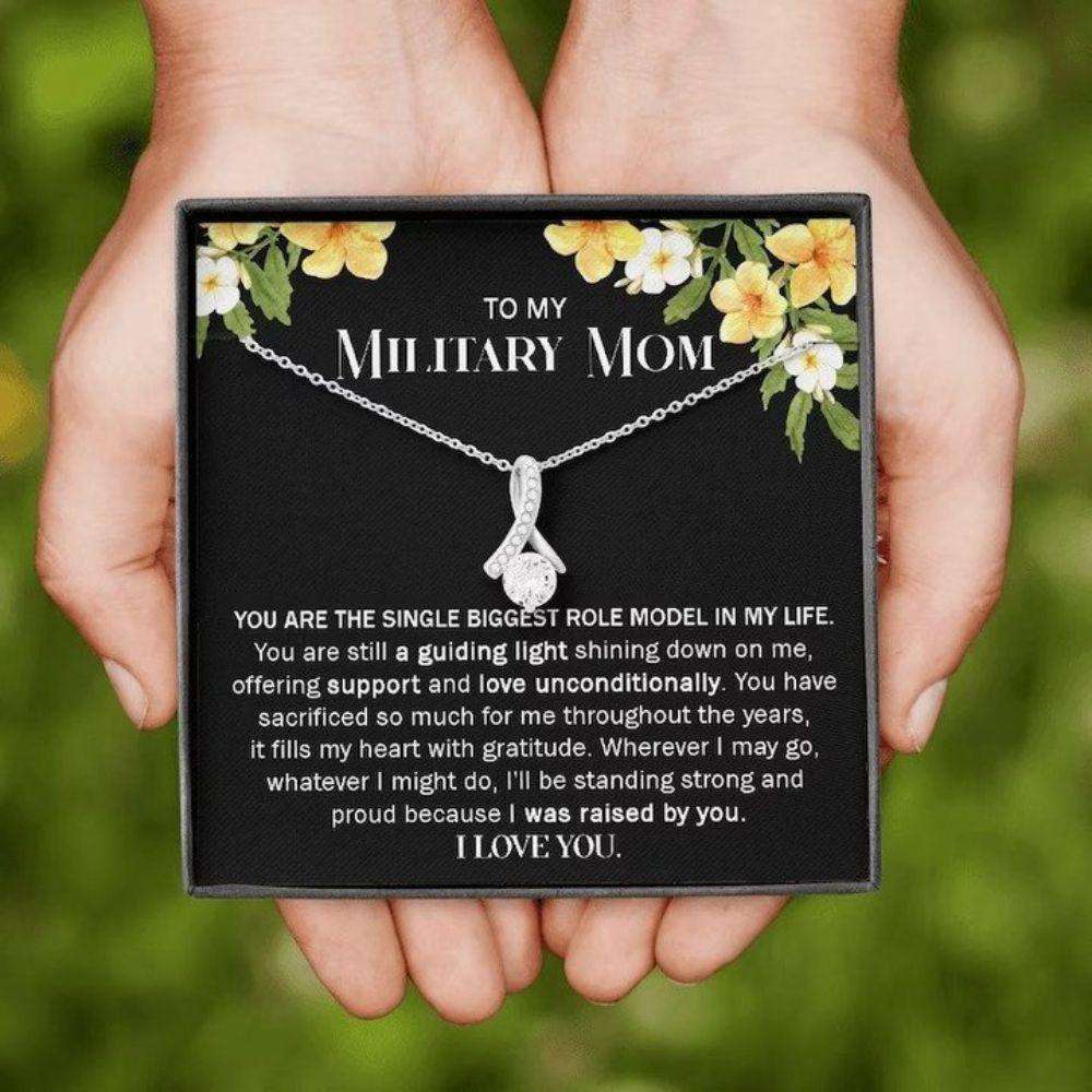 Mom Necklace, To My Military Mom Gift, Sentimental Gift For Military Mom, Proud Military Mom Gift On Mother’S Day Gifts for Mother (Mom) Rakva