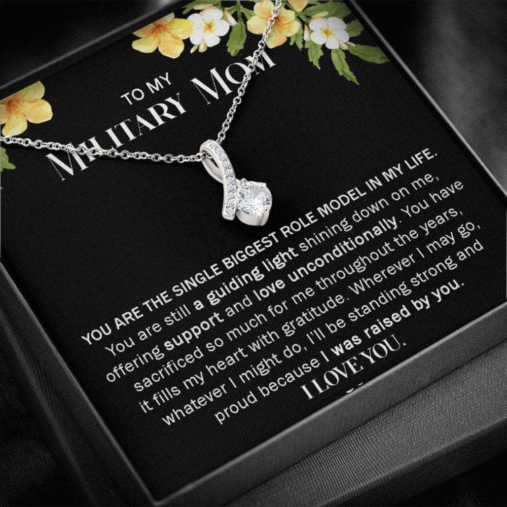 Mom Necklace, To My Military Mom Gift, Sentimental Gift For Military Mom, Proud Military Mom Gift On Mother’S Day, Military Mom Appreciation Gift Gifts for Mother (Mom) Rakva