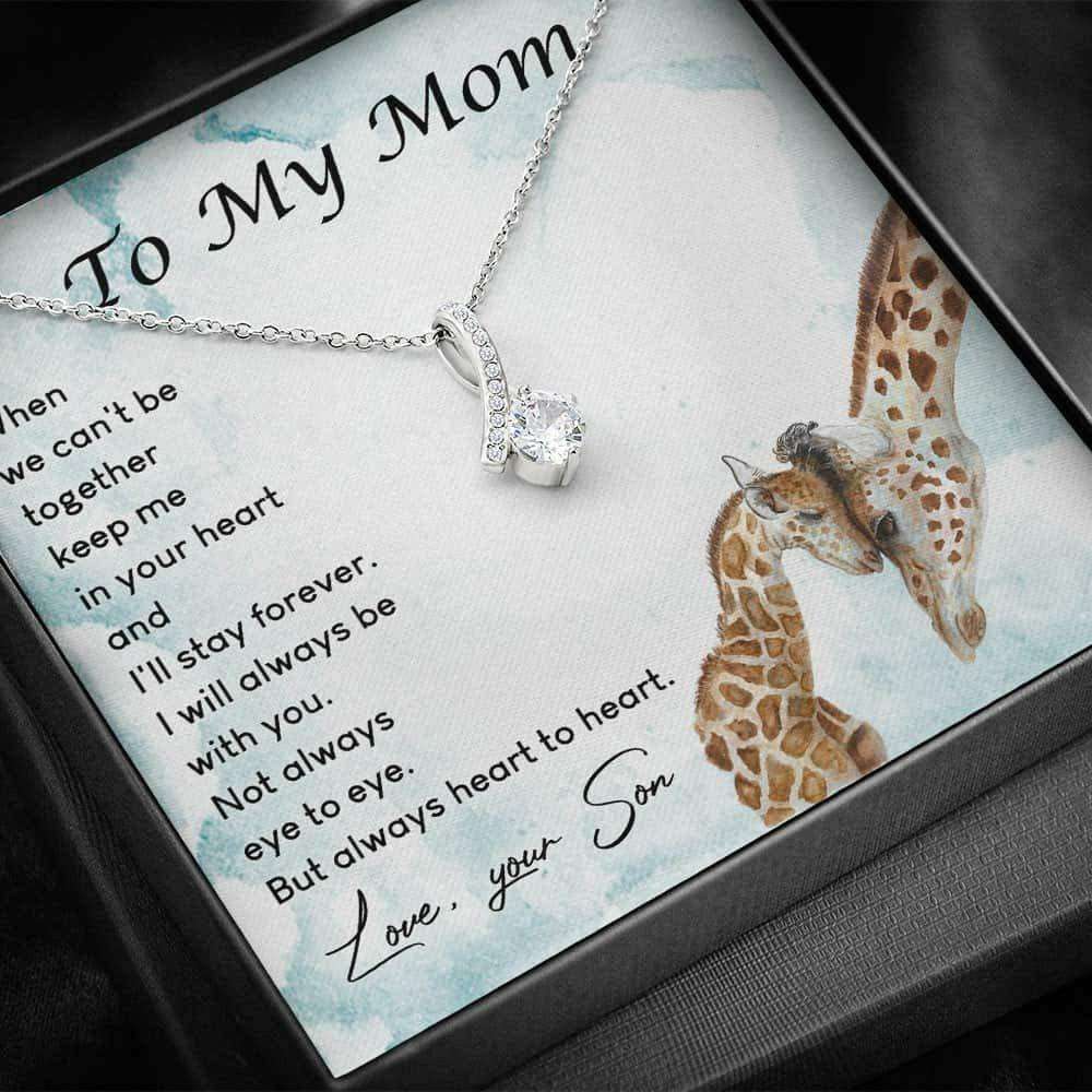 Mom Necklace “ To My Mom “ Alluring Beauty Necklace With Gift Box For Birthday Christmas Gifts for Mother (Mom) Rakva