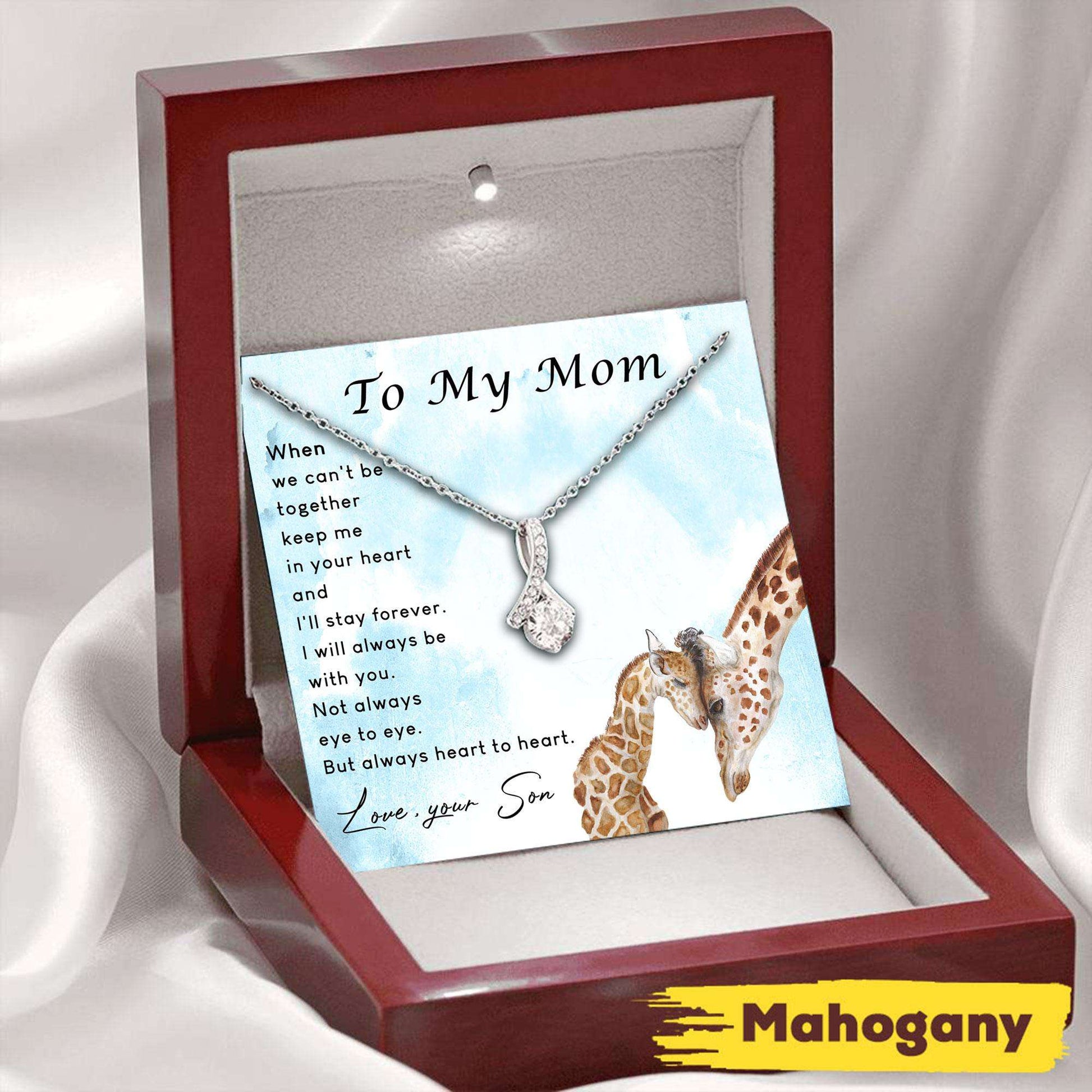 Mom Necklace “ To My Mom “ Alluring Beauty Necklace With Gift Box For Birthday Christmas Gifts for Mother (Mom) Rakva