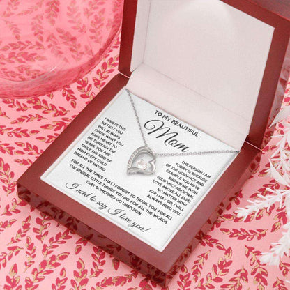 Mom Necklace, To My Mom Dreams Forever Love Necklace Gift Gifts for Mother (Mom) Rakva