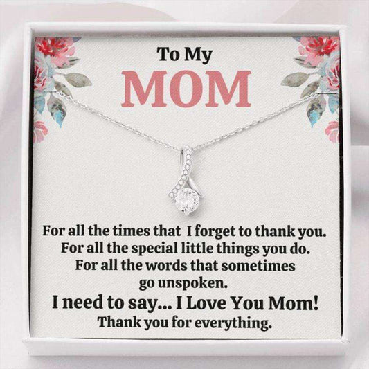 Mom Necklace, To My Mom For All Alluring Beauty Necklace Gift Gifts for Mother (Mom) Rakva