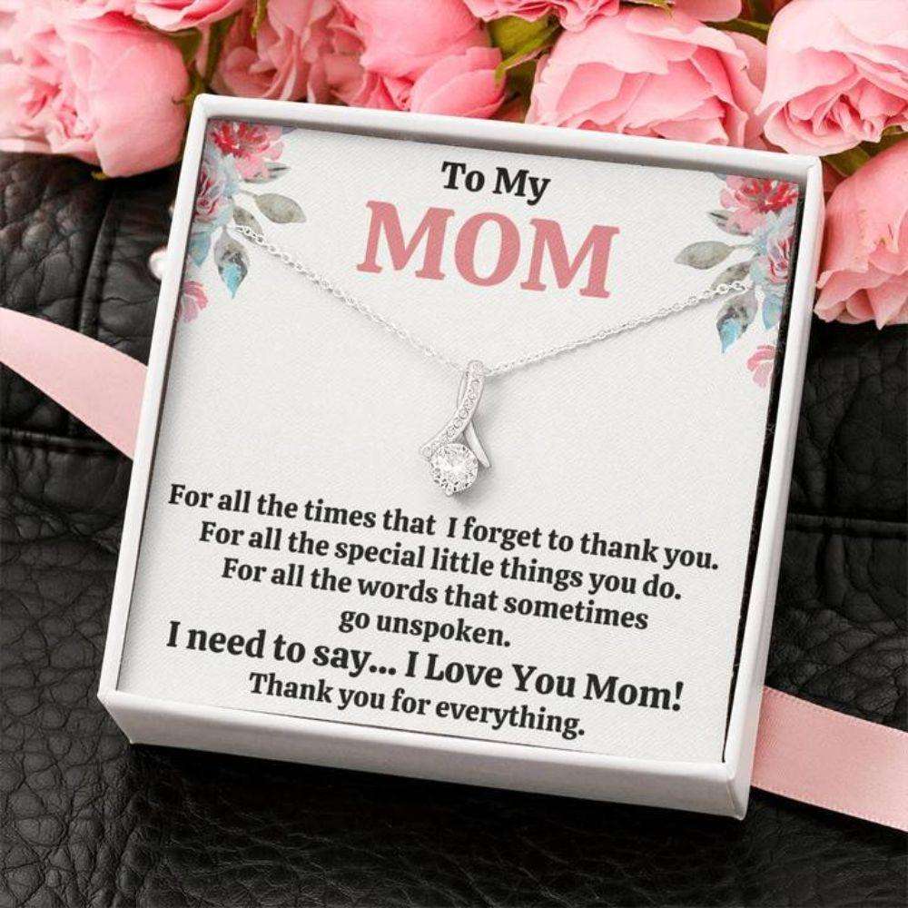 Mom Necklace, To My Mom For All Alluring Beauty Necklace Gift Gifts for Mother (Mom) Rakva