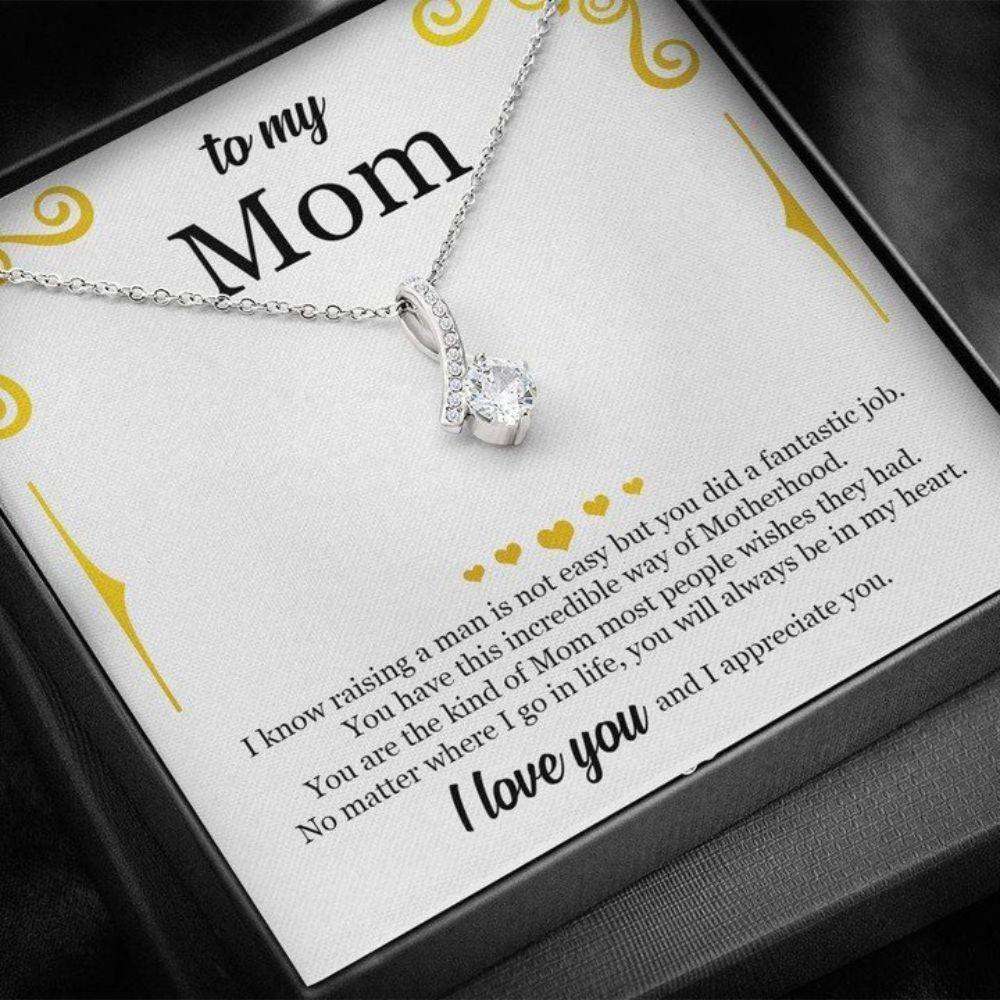 Mom Necklace, To My Mom “ Love Knot Necklace V1 Gifts for Mother (Mom) Rakva