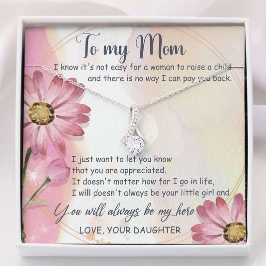 Mom Necklace, To My Mom Mothers Day Alluring Beauty Necklace Gift For Mom Gifts for Mother (Mom) Rakva