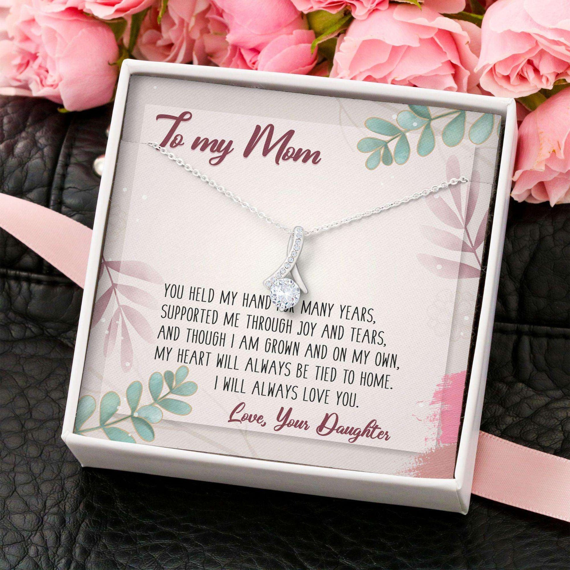 Mom Necklace, To My Mom Mothers Day Alluring Beauty Necklace, Gift For Mom Necklace Gifts for Mother (Mom) Rakva