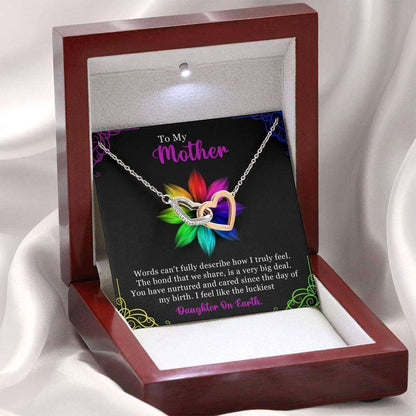 Mom Necklace, To My Mom, Mothers Day Gift For Mom, From Daughter, Interlocking Hearts Necklace Gifts For Daughter Rakva