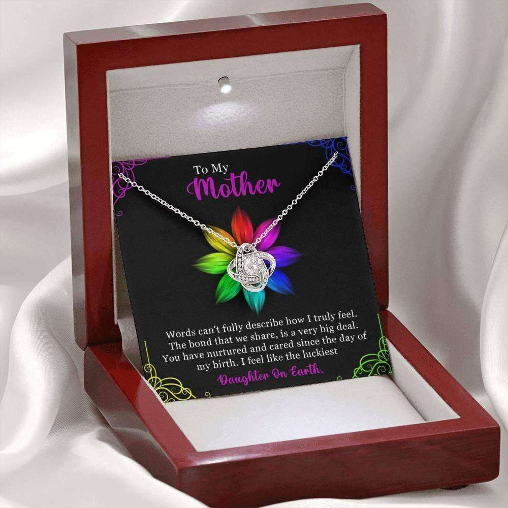 Mom Necklace, To My Mom, Mothers Day Gift For Mom, From Daughter, Love Knot Necklace Mom Gift! Gifts For Daughter Rakva