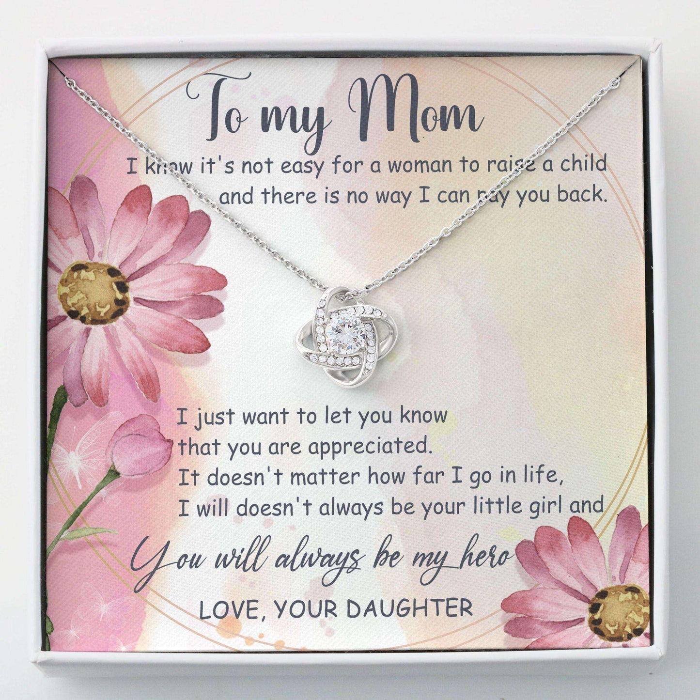 Mom Necklace, To My Mom Mothers Day Necklace, Gift For Mom From Daughter Gifts For Daughter Rakva