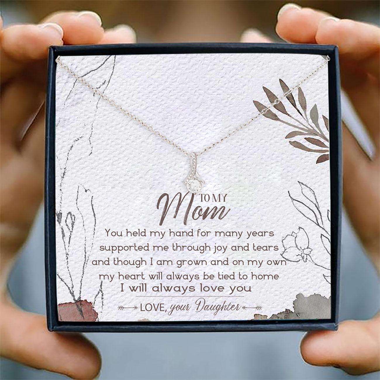 Mom Necklace, To My Mom Necklace Card “ Alluring Beauty Necklace “ Jewelry For Mom Gifts Gifts for Mother (Mom) Rakva