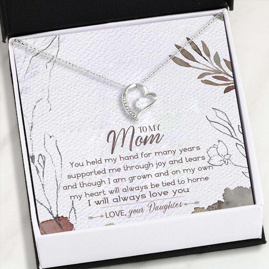 Mom Necklace, To My Mom Necklace Card “ Forever Love Necklace “ Jewelry For Mom Gifts V2 Gifts for Mother (Mom) Rakva