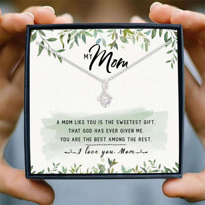 Mom Necklace “ To My Mom Necklace Card Message “ Alluring Beauty Necklace, Gift For Mom, Mom Gifts Gifts for Mother (Mom) Rakva