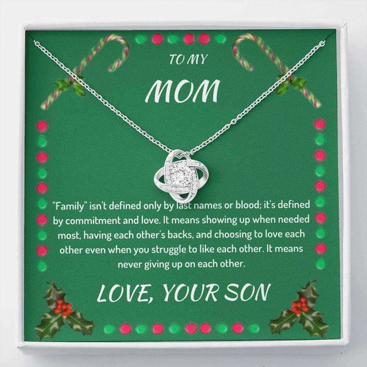 Mom Necklace, To My Mom Necklace Gift “ Family Isn’T Defined “ Necklace Gift Exclusively For Her Gifts for Mother (Mom) Rakva