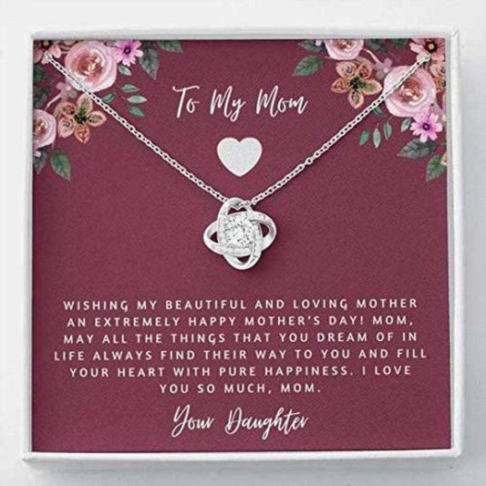 Mom Necklace, To My Mom Necklace Gift “ Fill Your Heart With Pure Happiness Gifts for Mother (Mom) Rakva