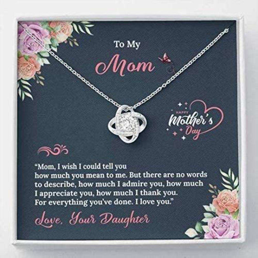 Mom Necklace, To My Mom Necklace Gift “ How Much I Thank You Gifts for Mother (Mom) Rakva