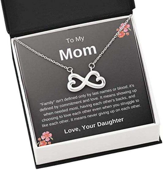 Mom Necklace, To My Mom Necklace Gift “ Never Giving Up “ Necklace Gift Lovely Message For Her Gifts for Mother (Mom) Rakva