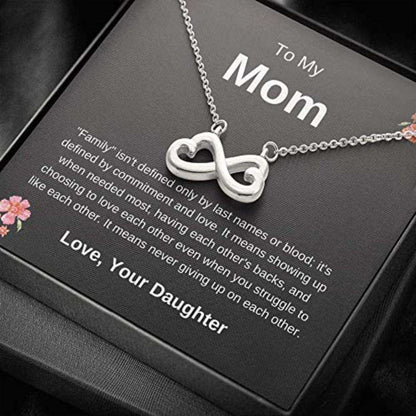 Mom Necklace, To My Mom Necklace Gift “ Never Giving Up “ Necklace Gift Lovely Message For Her Gifts for Mother (Mom) Rakva