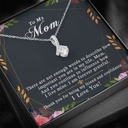 Mom Necklace, To My Mom Necklace Mother’S Day Gift, Thank You Mom Gift Dughter's Day Rakva