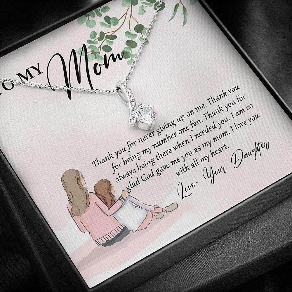 Mom Necklace, To My Mom Necklace “ Thanks Mom Gift From Daughter Mothers Day Gifts For Daughter Rakva