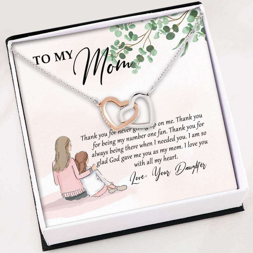 Mom Necklace, To My Mom Necklace “ Thanks Mom Gift From Daughter Mothers Day Gifts For Daughter Rakva