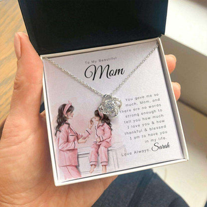 Mom Necklace, To My Mom Necklace With Message Card, Mothers Day, Birthday, Christmas Necklace From Daughter Gifts For Daughter Rakva