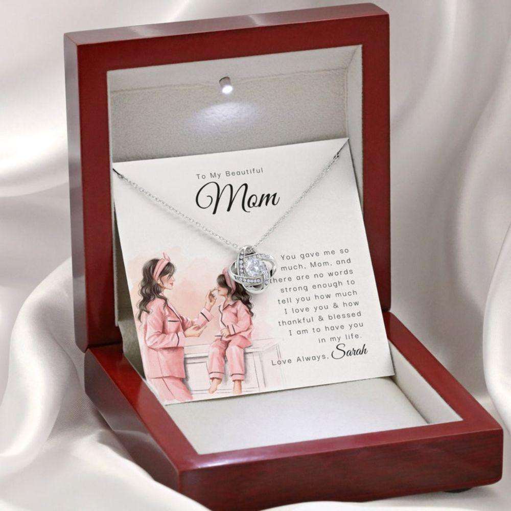 Mom Necklace, To My Mom Necklace With Message Card, Mothers Day, Birthday, Christmas Necklace From Daughter Gifts For Daughter Rakva