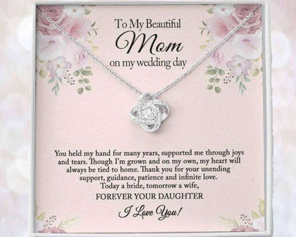 Mom Necklace, To My Mom On My Wedding Day Necklace, Mother Of The Bride Wedding Day Gift Gifts for Mother (Mom) Rakva