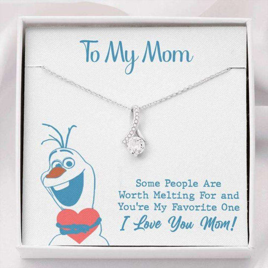 Mom Necklace, To My Mom Worth Melting For Alluring Beauty Necklace Gift For Mom Gifts for Mother (Mom) Rakva